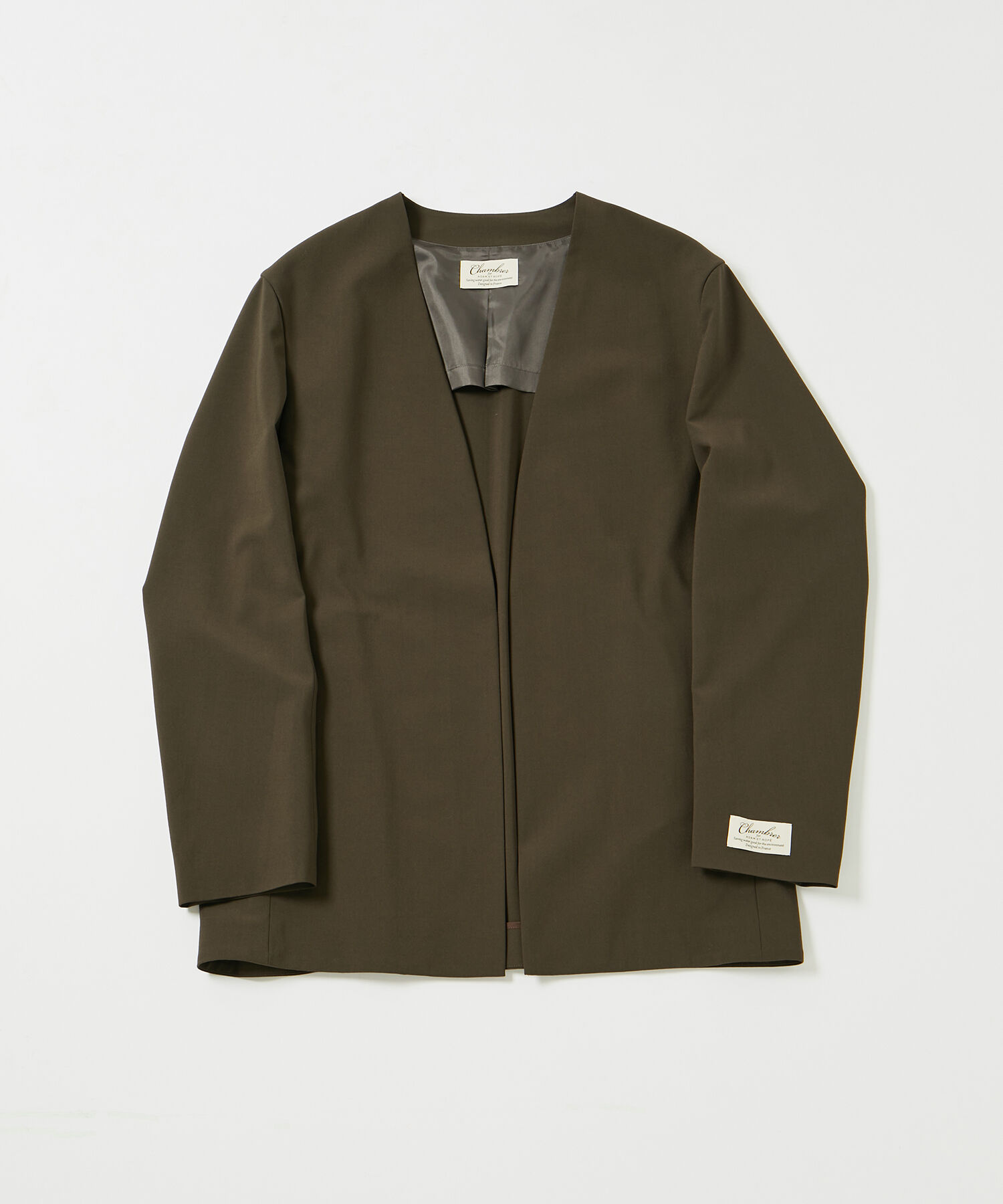 ADAM ET ROPE'「【Chambrer】ノーカラー イージー ジャケット / シーズンレス / セットアップ対応」|ノーカラージャケット|