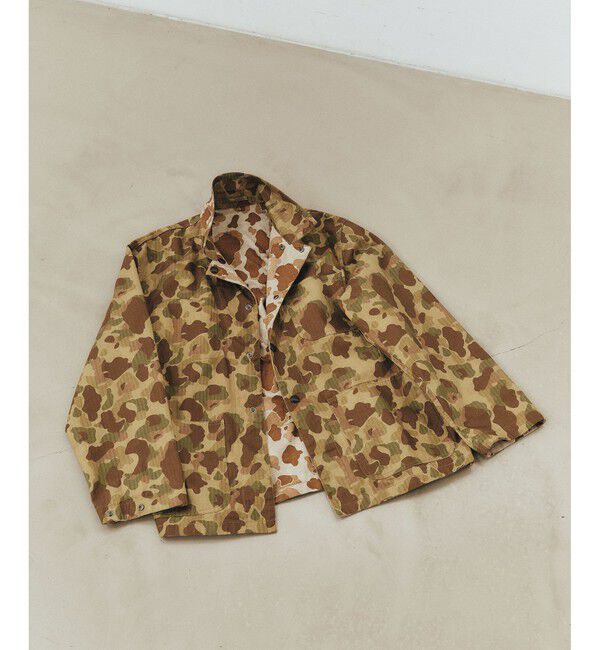 ADAM ET ROPE'「ハンターカモ リバーシブル カバーオール ジャケット」|その他|グリーンサブ(35)