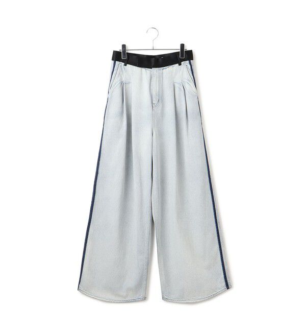 ADAM ET ROPE'「【EMOELLE】・【サステナブル】ドレスデニムパンツ」|デニム|