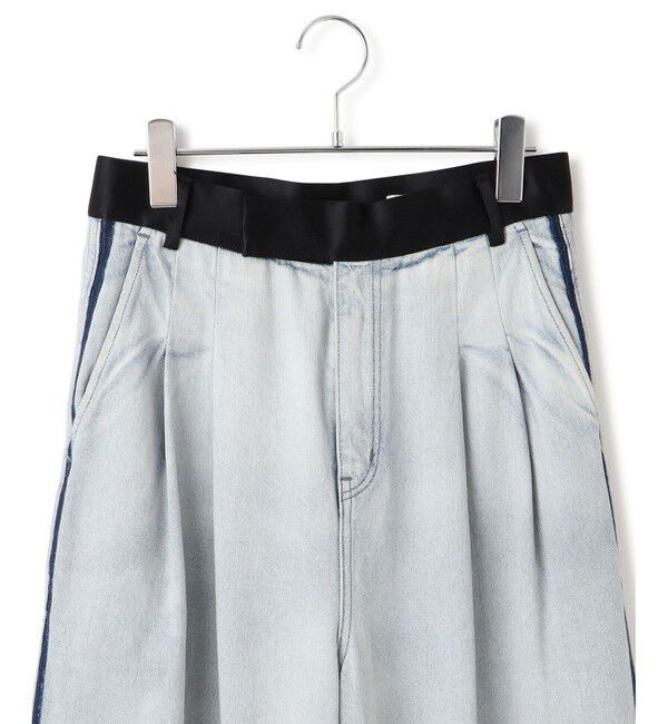 ADAM ET ROPE'「【EMOELLE】・【サステナブル】ドレスデニムパンツ」|デニム|