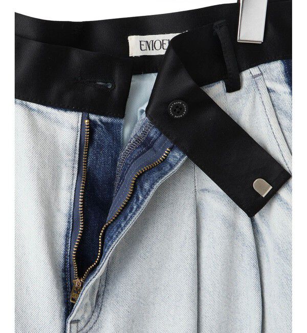 ADAM ET ROPE'「【EMOELLE】・【サステナブル】ドレスデニムパンツ」|デニム|