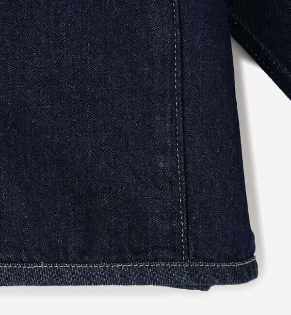 DANTON「DANTON | コットンデニム カラーレスジャケット WOMEN」|デニムジャケット|