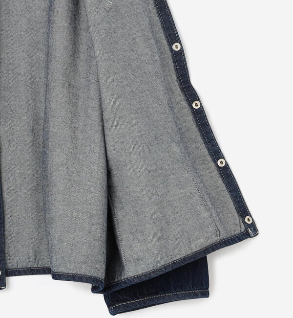 DANTON「DANTON | コットンデニム カラーレスジャケット WOMEN」|デニムジャケット|