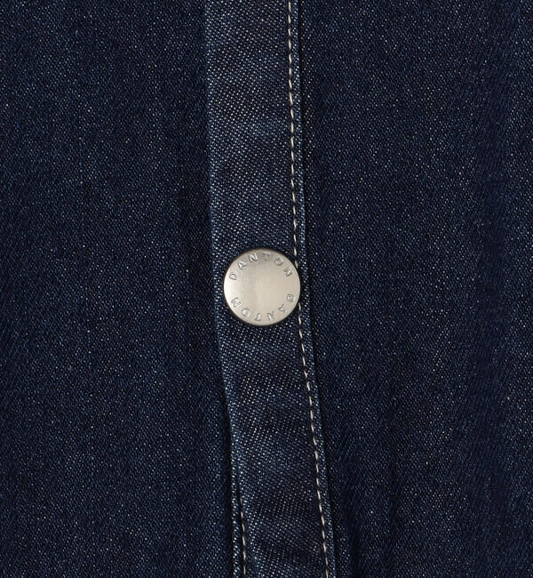 DANTON「DANTON | コットンデニム カラーレスジャケット WOMEN」|デニムジャケット|