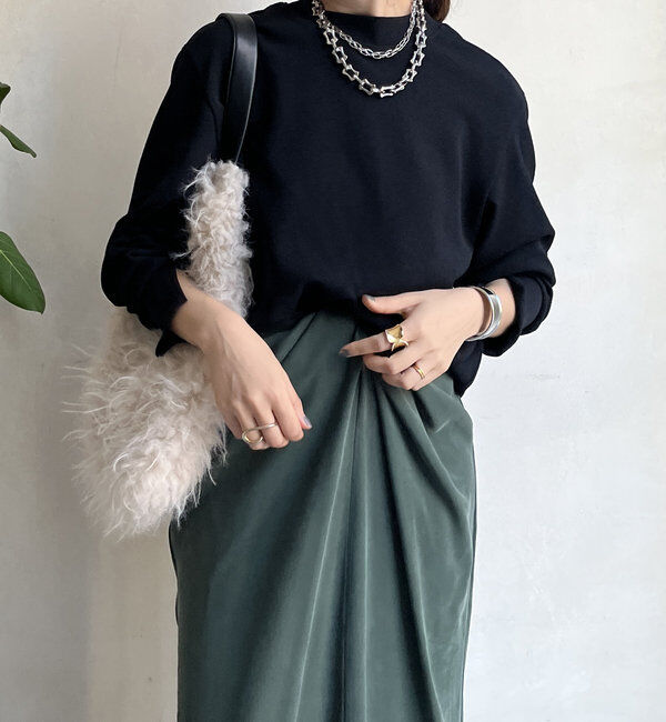  「【WEB限定】裾ラウンドカットトップス」|Tシャツ・カットソー|