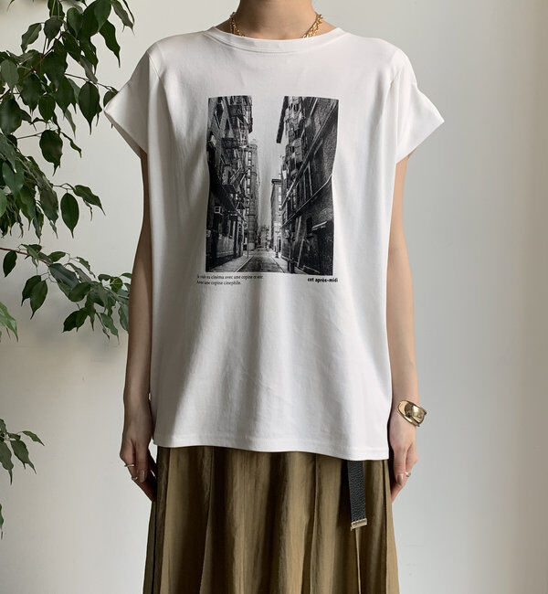  「【WEB限定】バックジップフォトプリントTEE」|Tシャツ・カットソー|