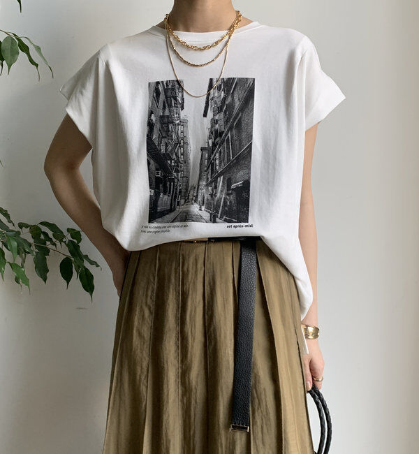  「【WEB限定】バックジップフォトプリントTEE」|Tシャツ・カットソー|