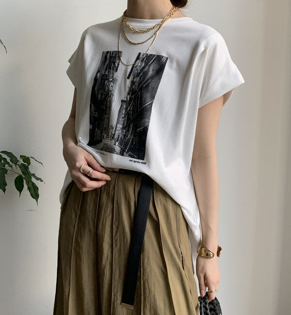  「【WEB限定】バックジップフォトプリントTEE」|Tシャツ・カットソー|