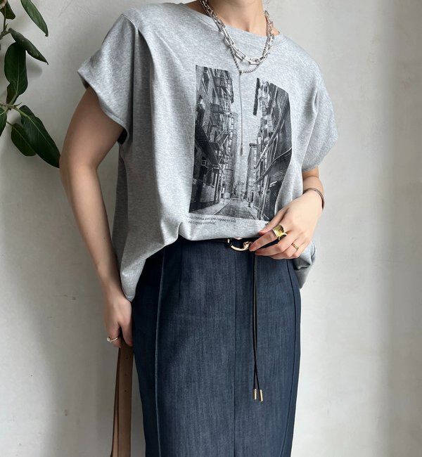  「【WEB限定】バックジップフォトプリントTEE」|Tシャツ・カットソー|