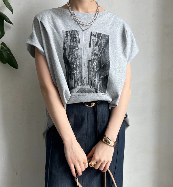  「【WEB限定】バックジップフォトプリントTEE」|Tシャツ・カットソー|