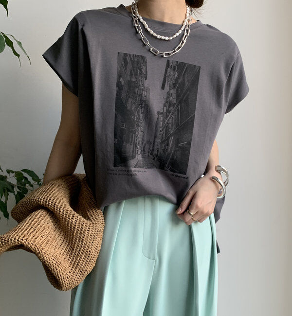  「【WEB限定】バックジップフォトプリントTEE」|Tシャツ・カットソー|