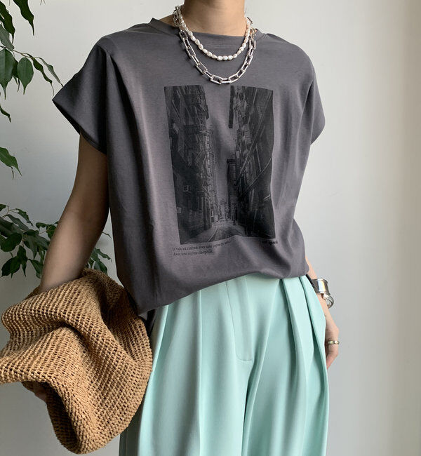  「【WEB限定】バックジップフォトプリントTEE」|Tシャツ・カットソー|