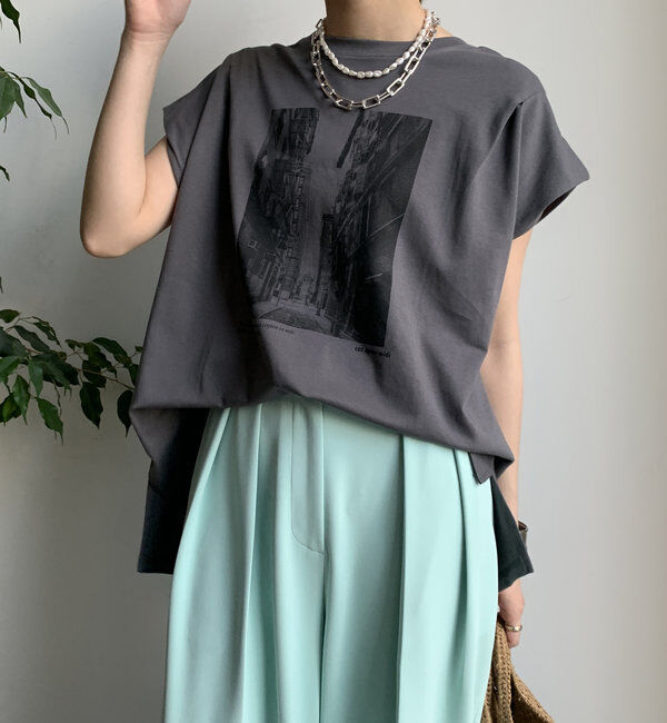  「【WEB限定】バックジップフォトプリントTEE」|Tシャツ・カットソー|