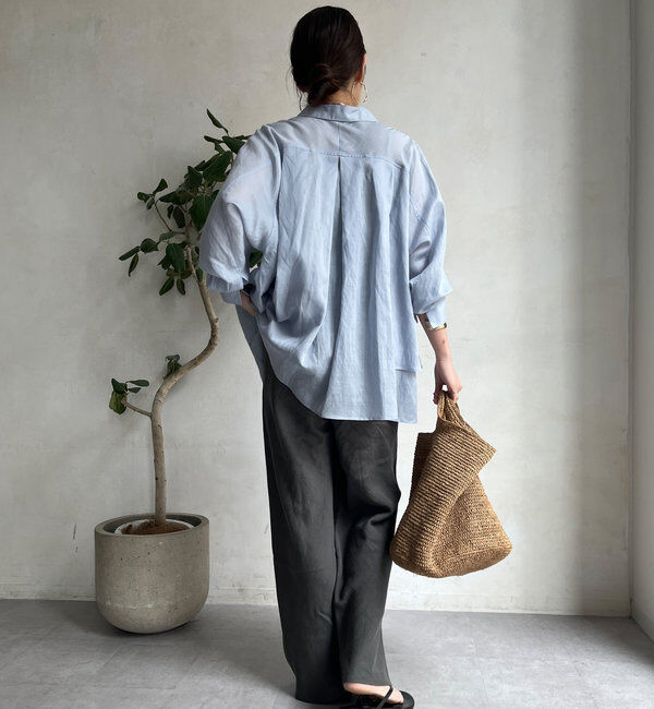  「リネンバイヤスパンツ」|チノ|