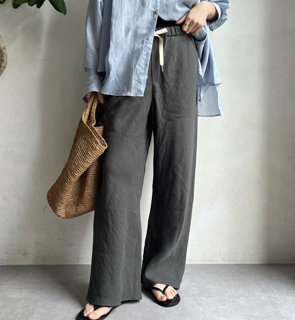  「リネンバイヤスパンツ」|チノ|