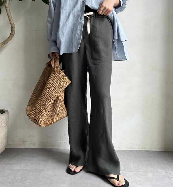  「リネンバイヤスパンツ」|チノ|