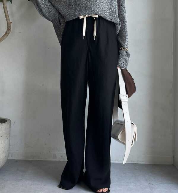  「リネンバイヤスパンツ」|チノ|