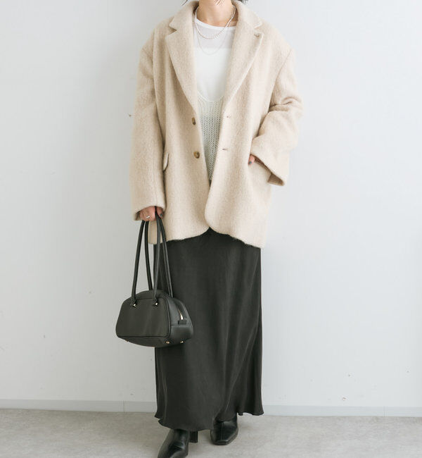  「【軽い着心地】モヘアリリープランジネックニット」|ニット・セーター|