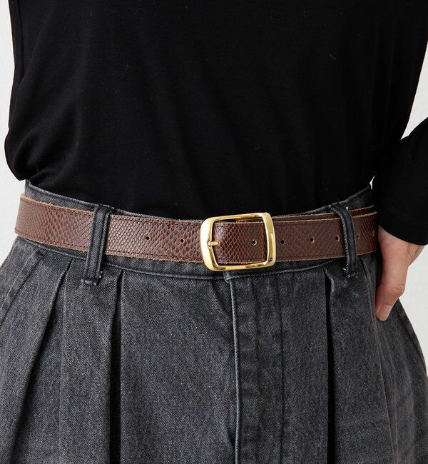  「【MONN.:.(モン)】SHIHOコラボ型押しベルト」|ベルト|