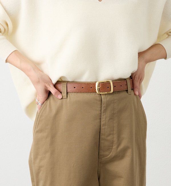  「【MONN.:.(モン)】SHIHOコラボ型押しベルト」|ベルト|