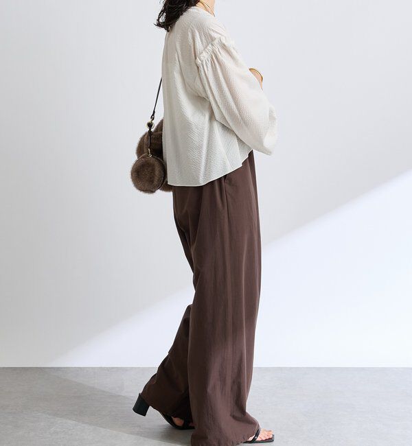  「【こなれ感抜群】ベルテッドワイドパンツ」|チノ|