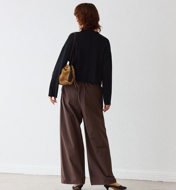  「【こなれ感抜群】ベルテッドワイドパンツ」|チノ|
