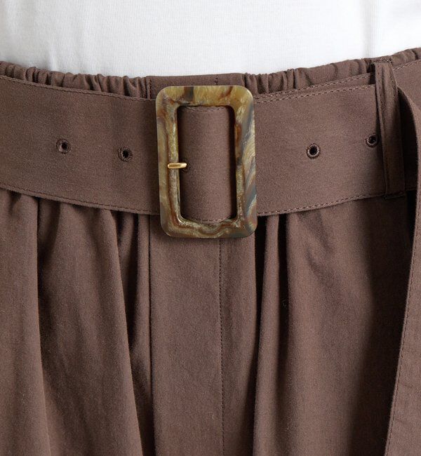  「【こなれ感抜群】ベルテッドワイドパンツ」|チノ|