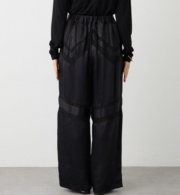  「【a Nice （ア ・ニース）】ピンタックレースパンツ」|チノ|