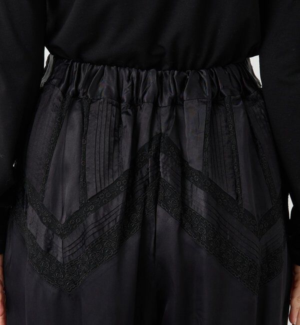  「【a Nice （ア ・ニース）】ピンタックレースパンツ」|チノ|