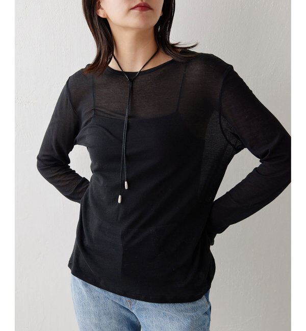 La nature linge「【La nature linge】NEWロングスリーブTシャツ」|Tシャツ・カットソー|ブラック