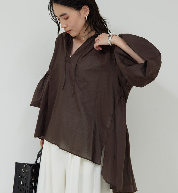 「コットンローンチュニック」|シャツ・ブラウス|
