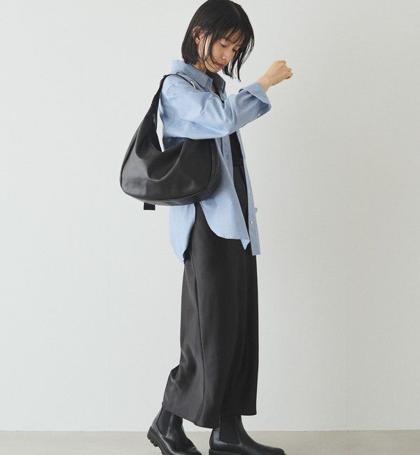  「ソフトレザーラウンドビッグショルダーバッグ」|ショルダー・メッセンジャー|