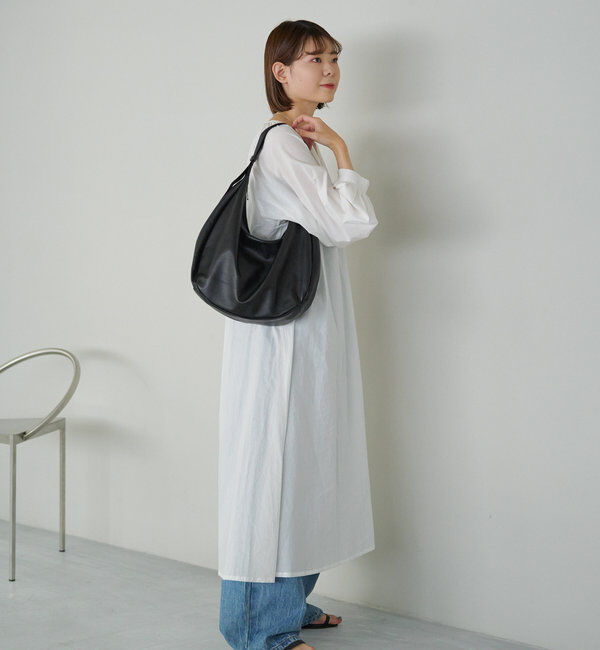  「ソフトレザーラウンドビッグショルダーバッグ」|ショルダー・メッセンジャー|