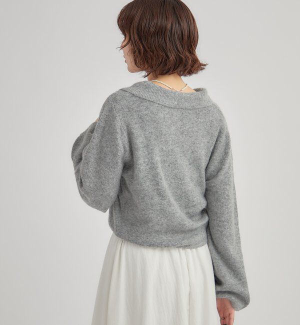  「【本日限定価格】襟付きロングスリーブニット」|ニット・セーター|