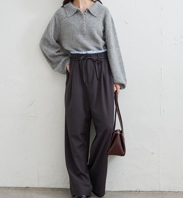  「【本日限定価格】襟付きロングスリーブニット」|ニット・セーター|