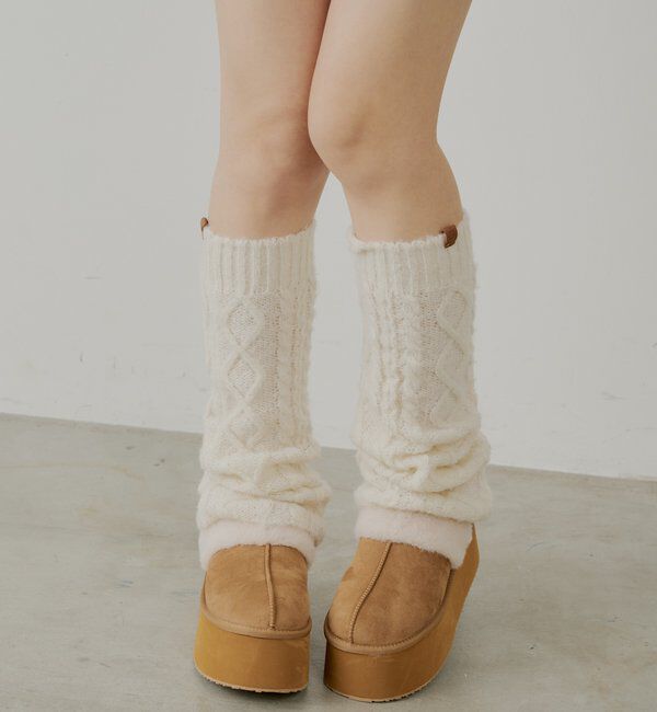  「ケーブルレッグウォーマー」|ソックス|