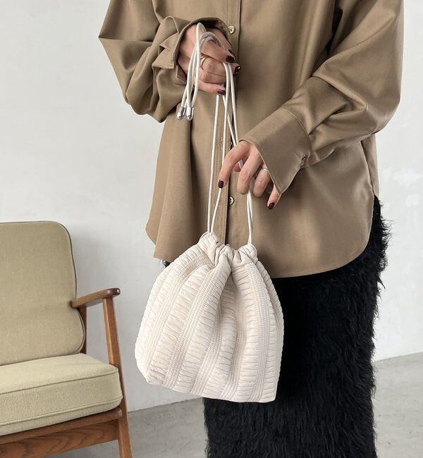  「ギャザー巾着バッグ」|トートバッグ|