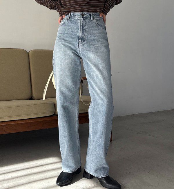  「【新色/人気アイテムがアップグレード】13ozハイウエストストレートデニム」|デニム|