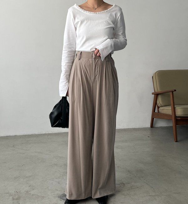  「ベロアワイドパンツ」|チノ|