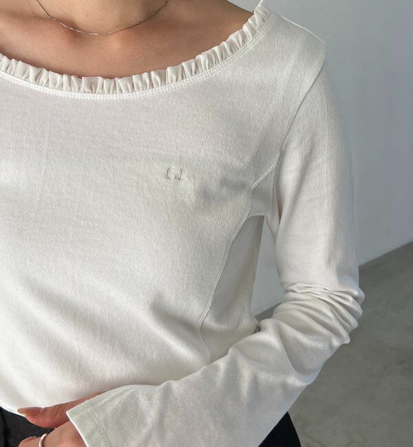  「〈C.L〉フリル襟ボートネックTシャツ」|Tシャツ・カットソー|