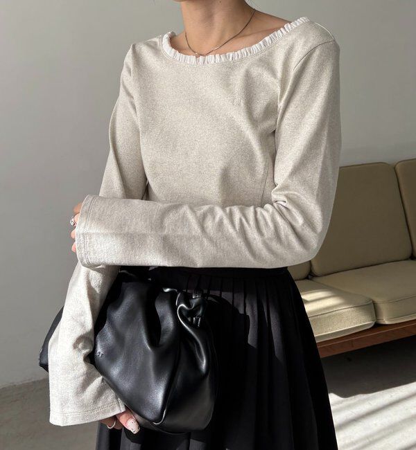  「〈C.L〉フリル襟ボートネックTシャツ」|Tシャツ・カットソー|