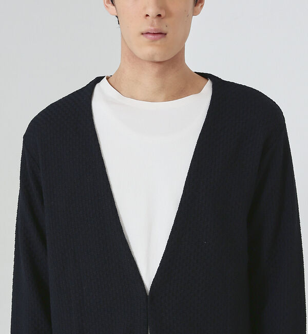 ABAHOUSE「格子柄 ワンボタン カーディガン」|カーディガン|