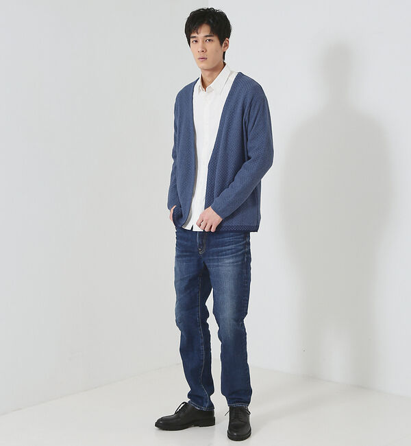 ABAHOUSE「格子柄 ワンボタン カーディガン」|カーディガン|