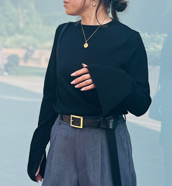 Rouge vif「スリーブスリット ニットプルオーバー」|ニット・セーター|