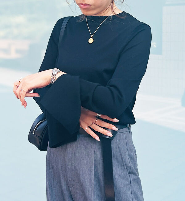 Rouge vif「スリーブスリット ニットプルオーバー」|ニット・セーター|