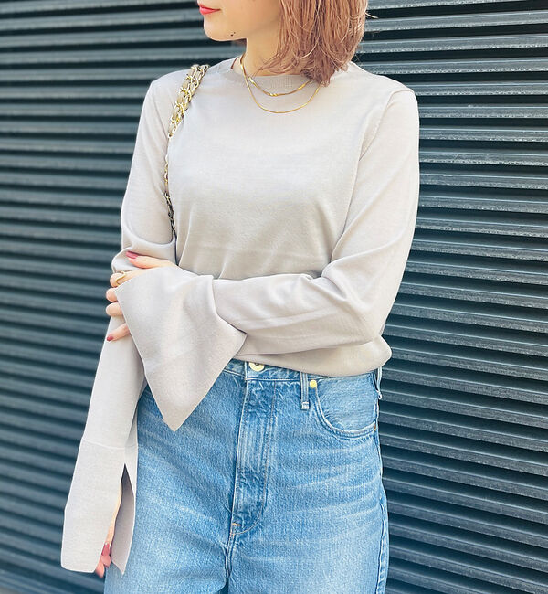 Rouge vif「スリーブスリット ニットプルオーバー」|ニット・セーター|