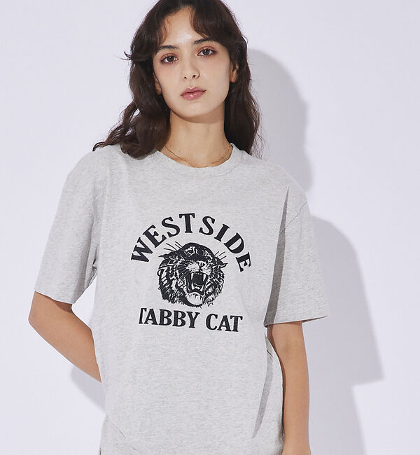 Rouge vif「【MIXTA/ミクスタ】プリント Tシャツ / ロゴTシャツ / ねこ / 半袖」|Tシャツ・カットソー|グレー系その他2