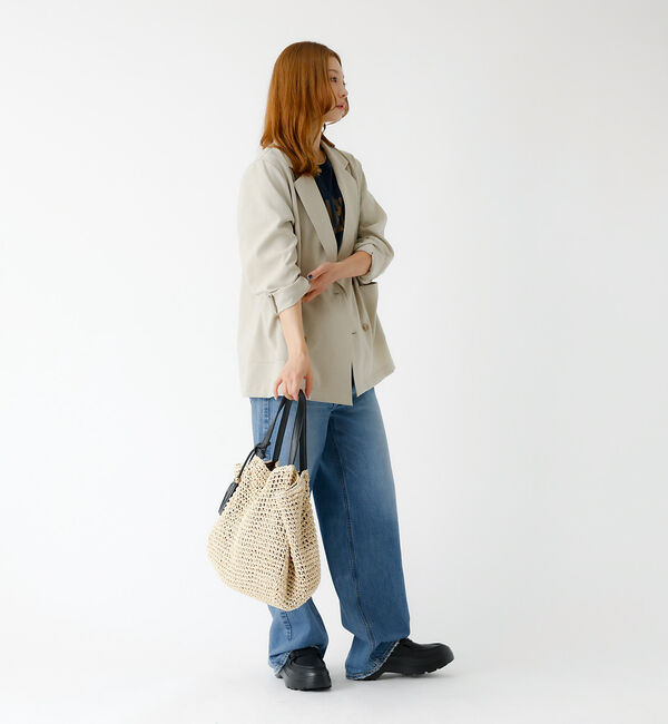 Rouge vif「タッセル付き ペーパートートバッグ / 雑材バッグ」|トートバッグ|