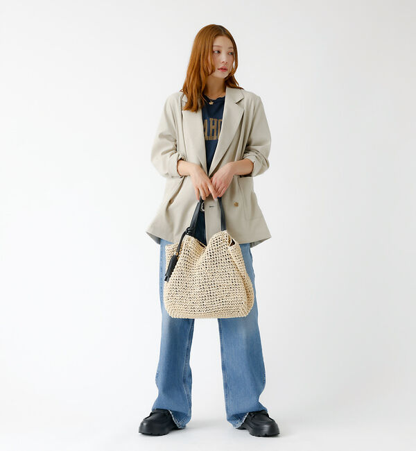 Rouge vif「タッセル付き ペーパートートバッグ / 雑材バッグ」|トートバッグ|