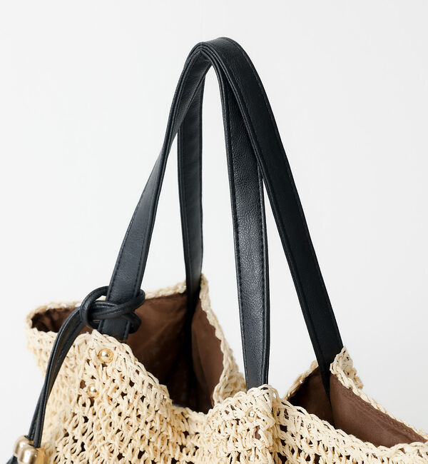 Rouge vif「タッセル付き ペーパートートバッグ / 雑材バッグ」|トートバッグ|